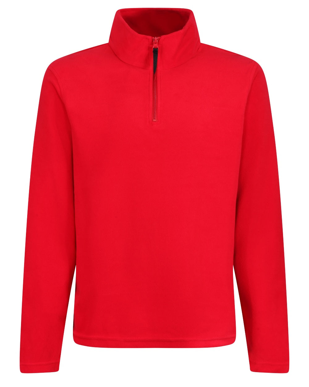 Classic Red coloured Regatta Mens Micro Zip Neck Fleece on white background