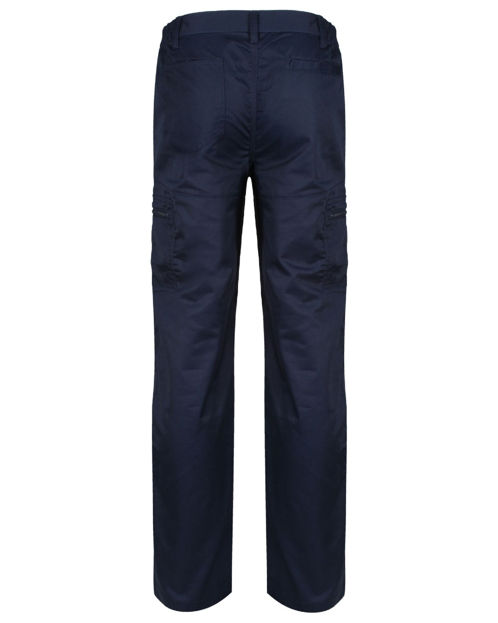 Navy coloured Regatta Pro Action Trousers on white background