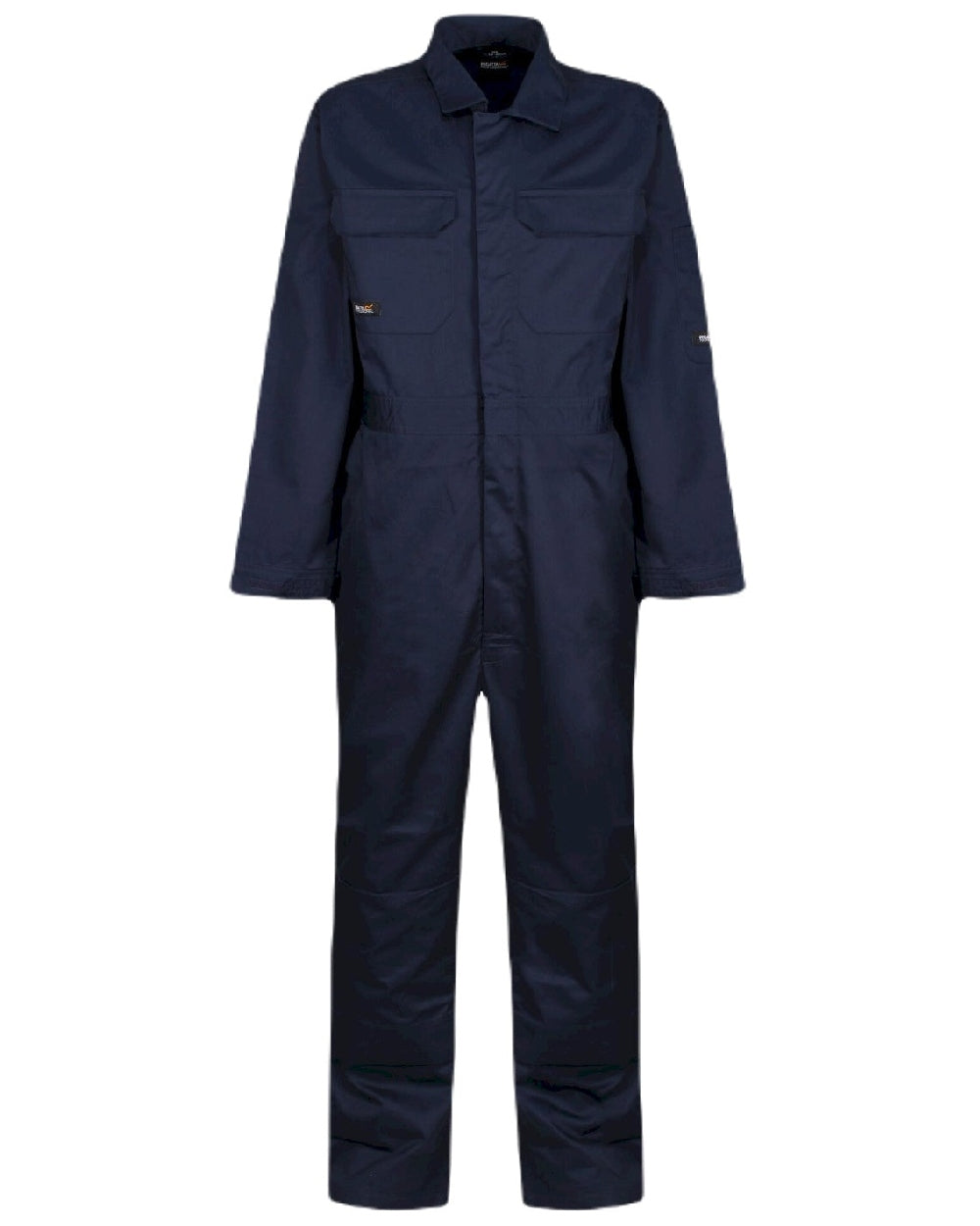 Navy coloured Regatta Pro Stud Fasten Coverall on white background