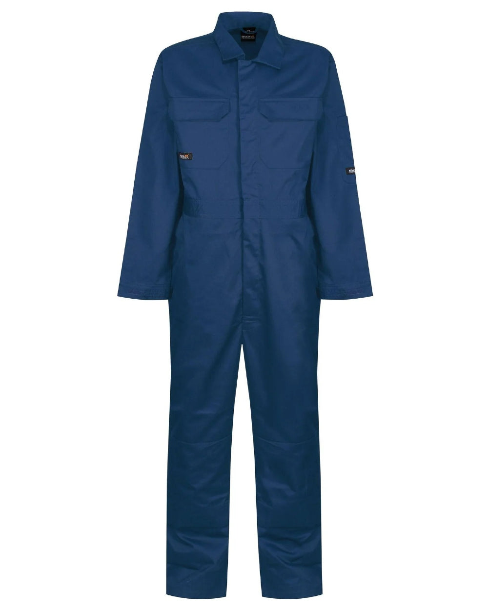 Royal Blue coloured Regatta Pro Stud Fasten Coverall on white background