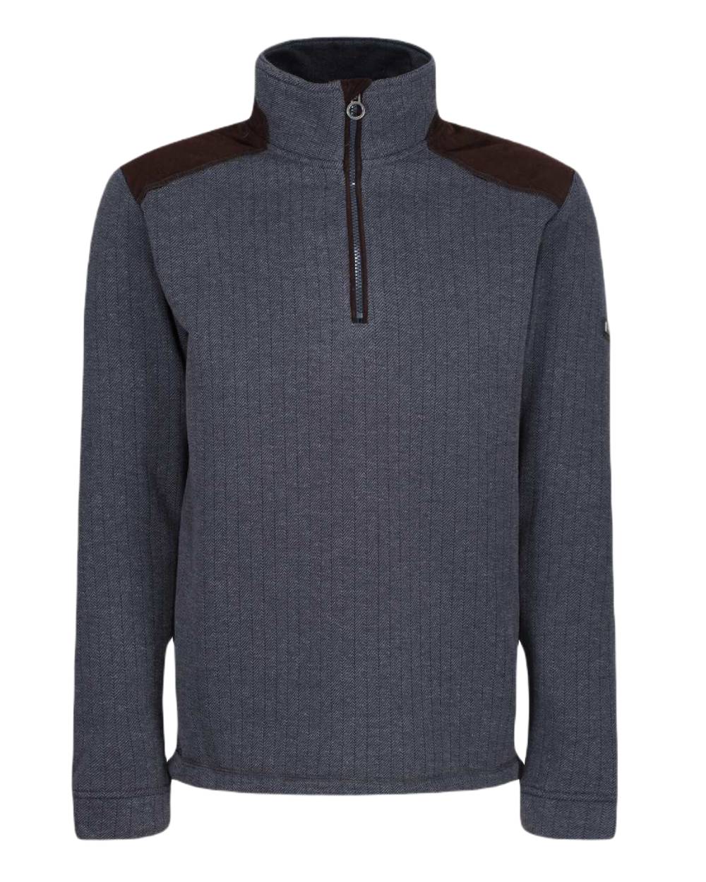 Navy Coloured Regatta Professional Holbeck Half Zip Fleece on white background