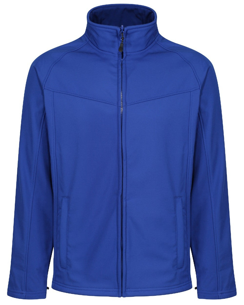 New Royal coloured Regatta Uproar Softshell Jacket on white background