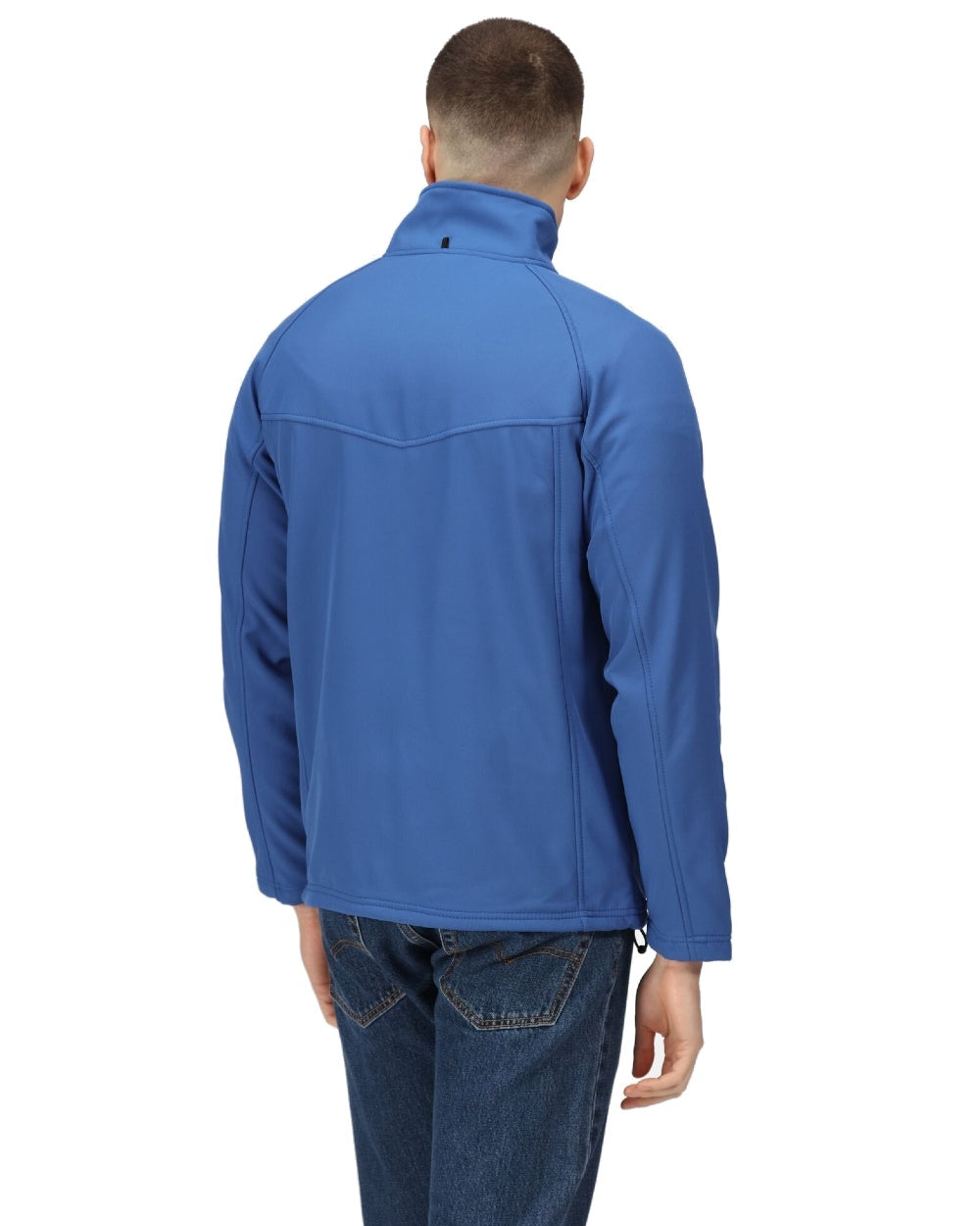 Royal Blue coloured Regatta Uproar Softshell Jacket on white background