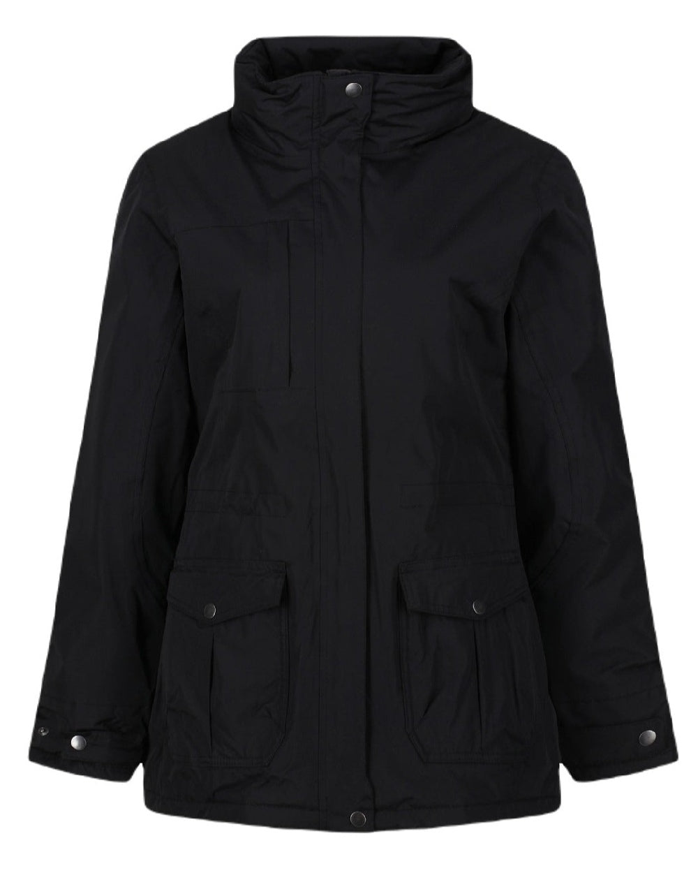 Black coloured Regatta Womens Darby III Insulated Parka Jacket on white background