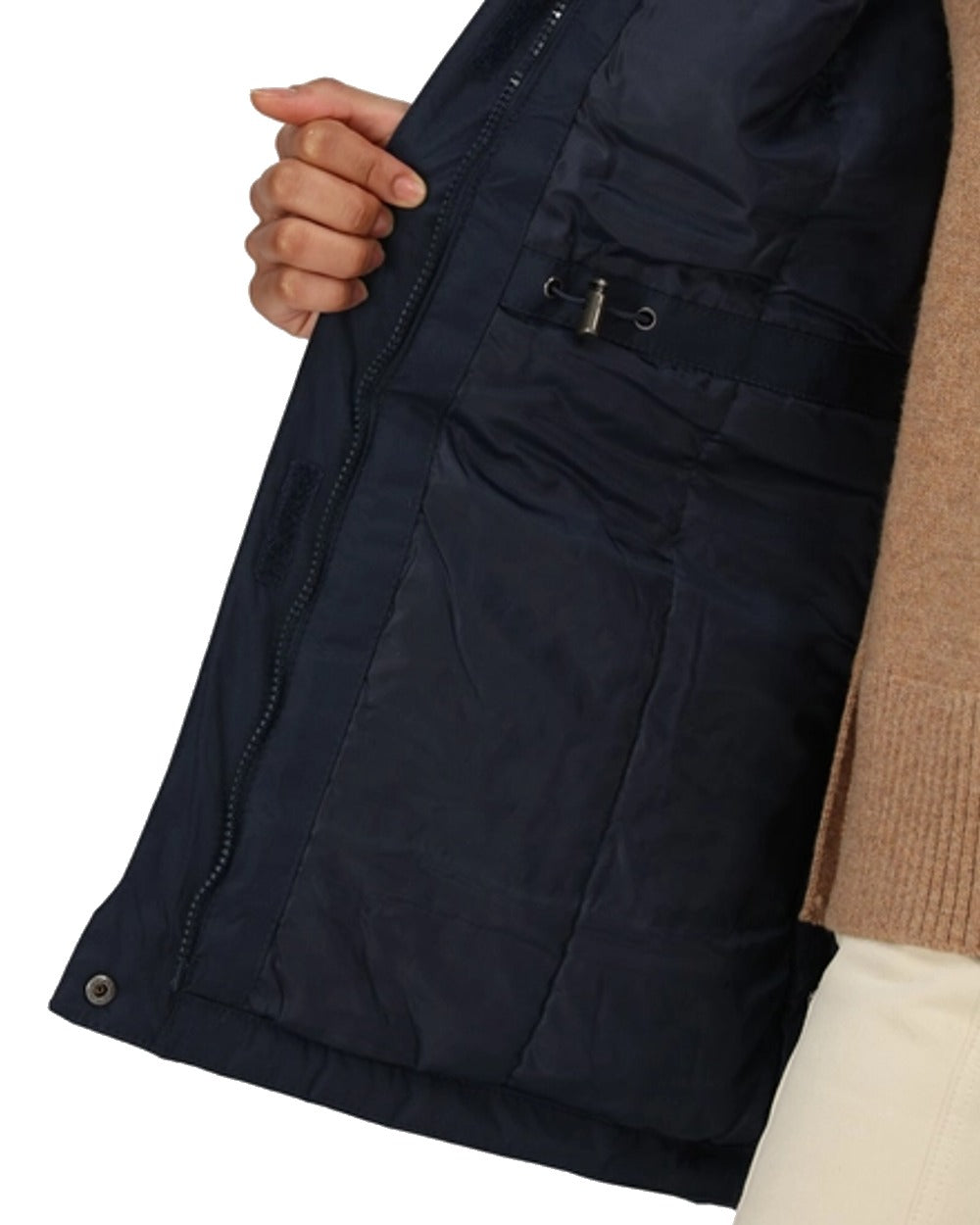 Navy coloured Regatta Womens Darby III Insulated Parka Jacket on white background