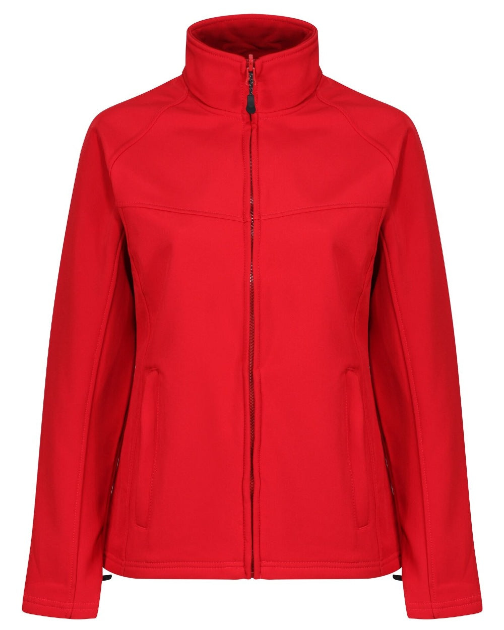 Classic Red Seal Grey coloured Regatta Womens Uproar Softshell Jacket on white background