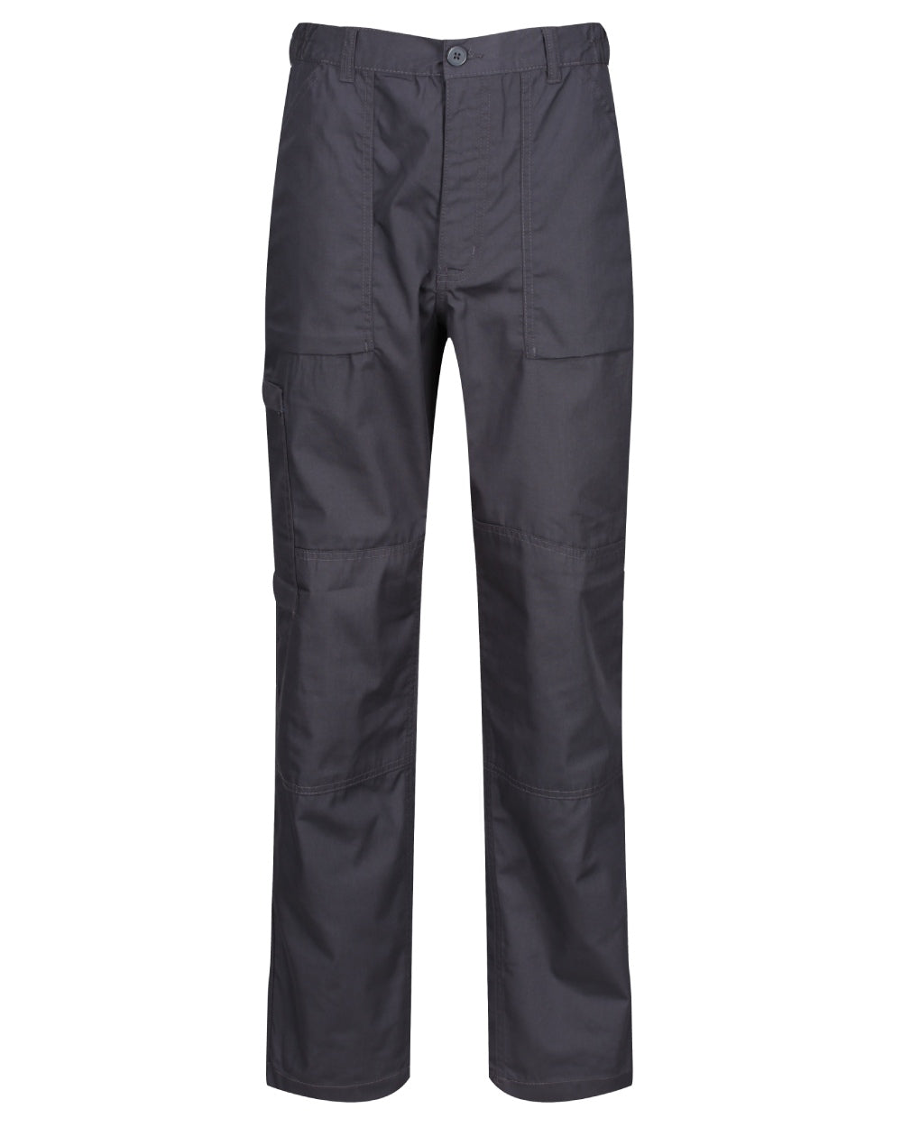 Dark Grey coloured Regatta Mens Multi Pocket Action Trousers Short Leg on white background