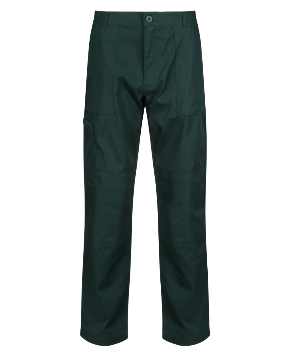 Green coloured Regatta Mens Multi Pocket Action Trousers Short Leg on white background