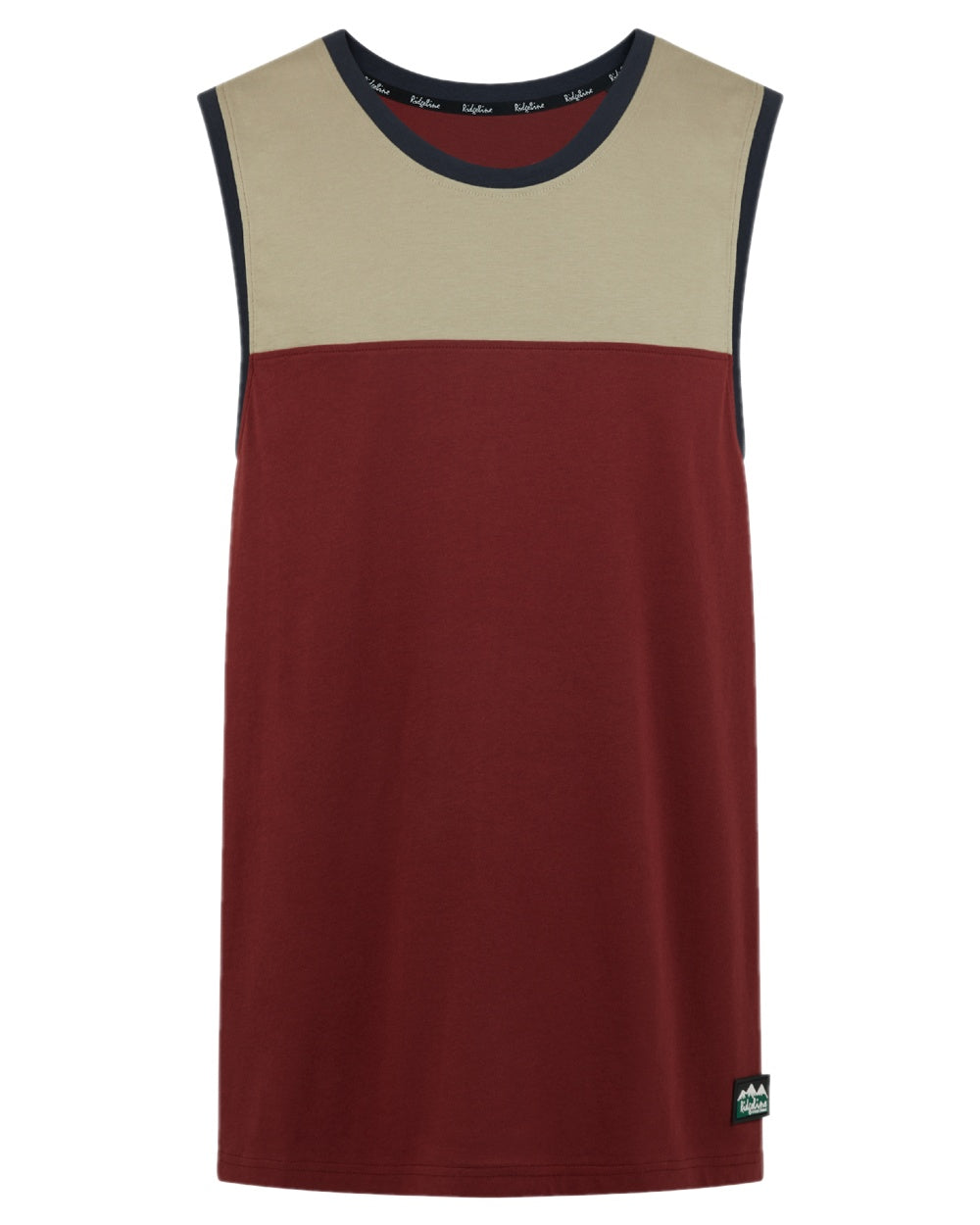 Rhubarb Multi coloured Ridgeline Backslider Singlet Top on white background