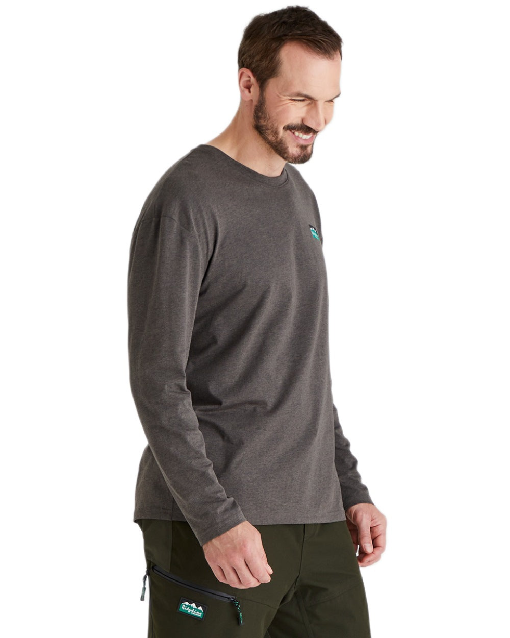 Light Bark Marl Coloured Ridgeline Baseline Top on white background