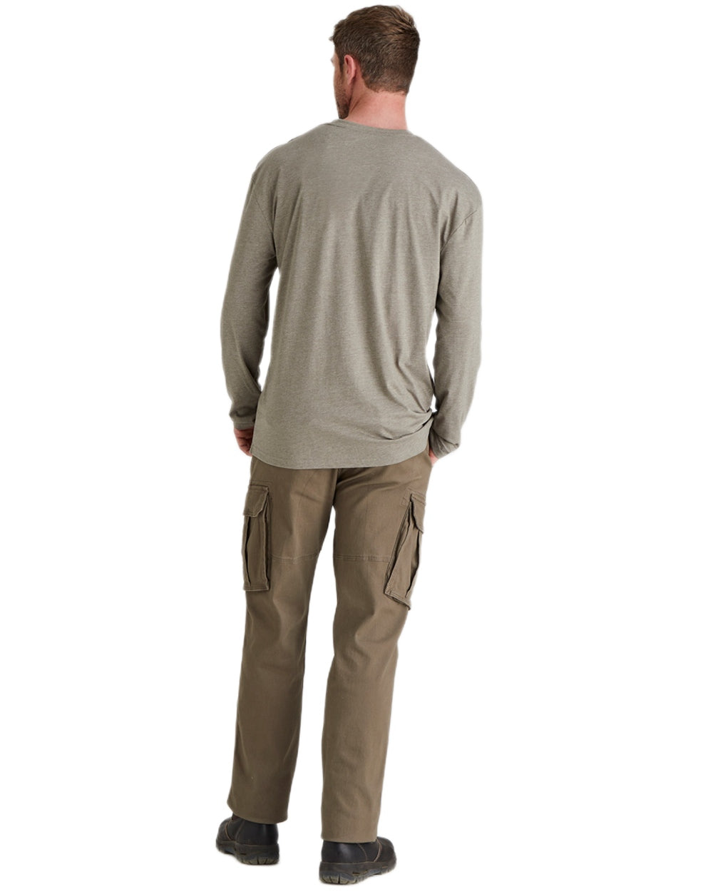 Smokey Olive Marl Coloured Ridgeline Baseline Top on white background