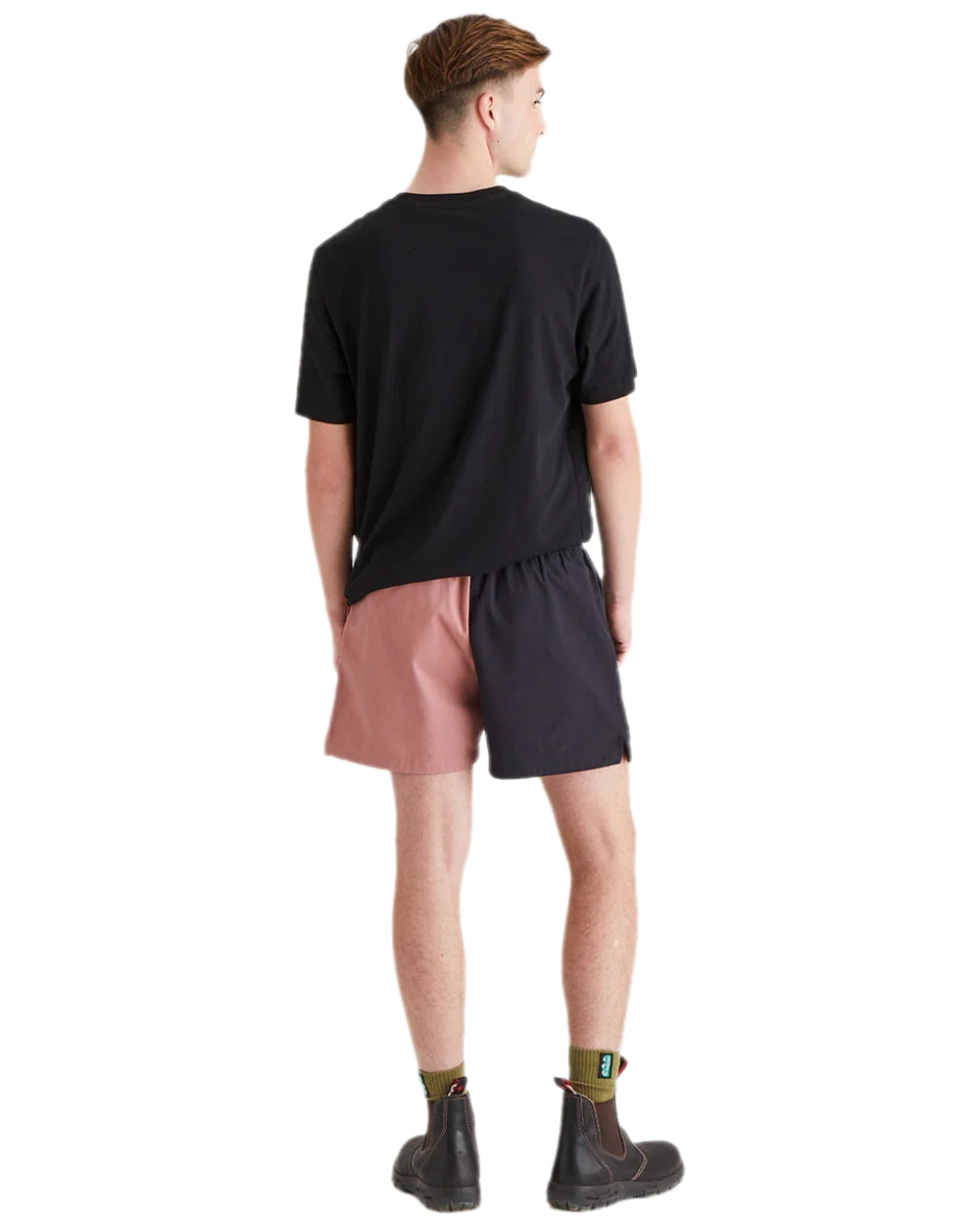 Black Dusky Pink Coloured Ridgeline Hose Down Shorts on white background