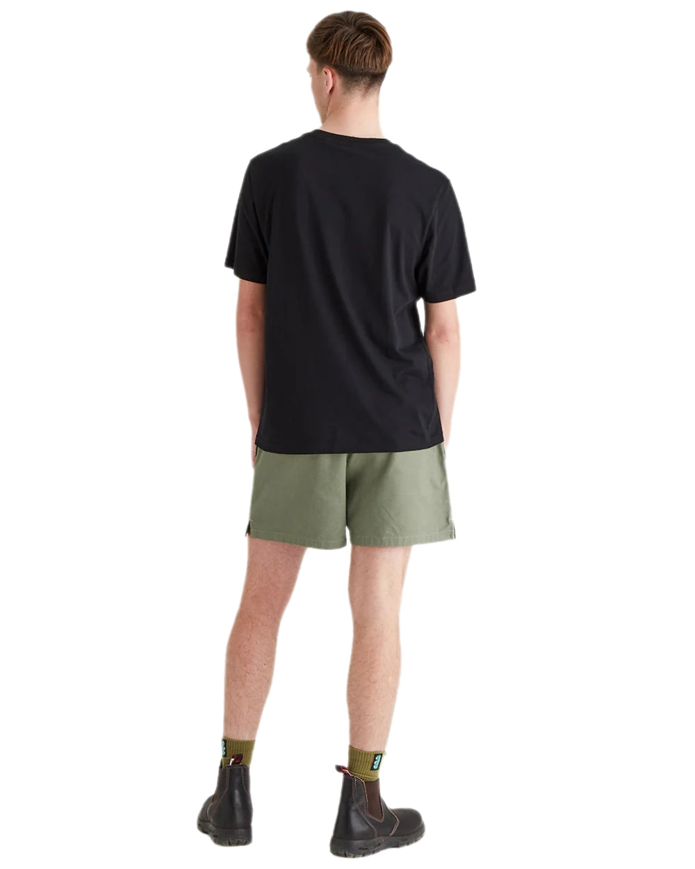Khaki Green Coloured Ridgeline Hose Down Shorts on white background