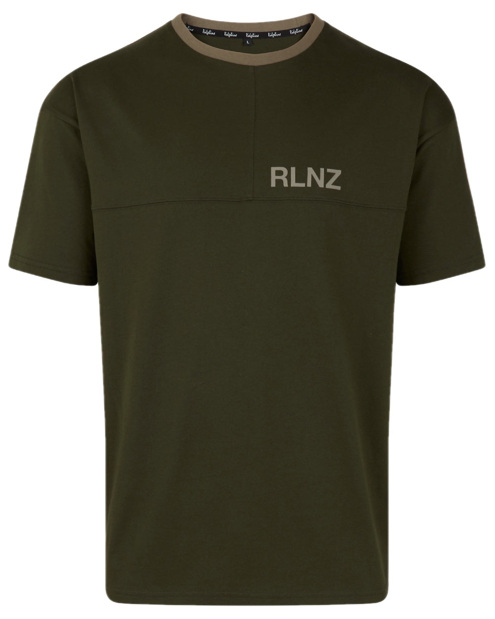Olive coloured Ridgeline Hose Down T-Shirt on white background