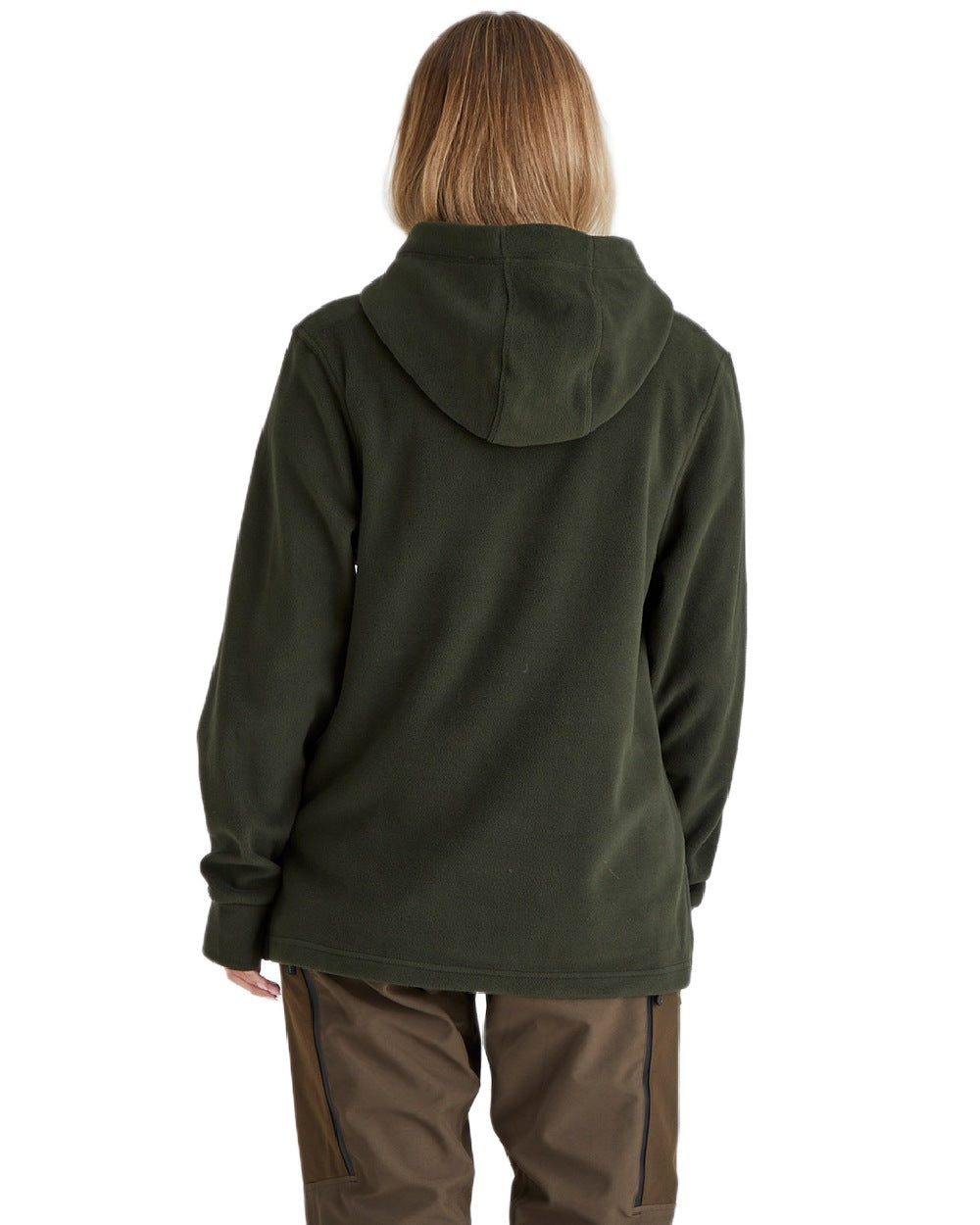 Deep Forest Coloured Ridgeline Ladies Ballistic Hoodie on white background