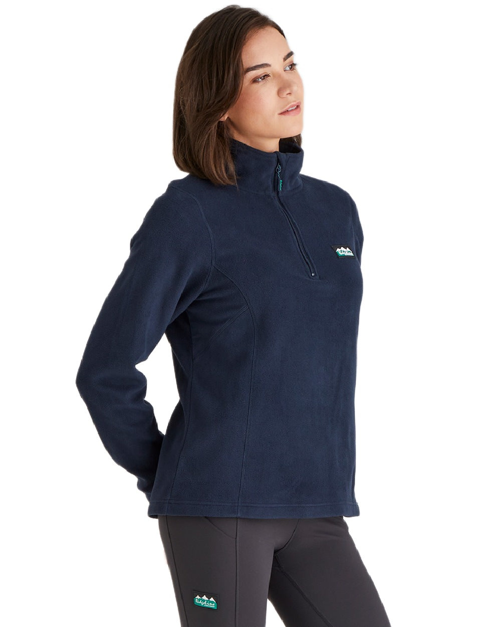 Navy coloured Ridgeline Ladies Narvik Fleece on white background