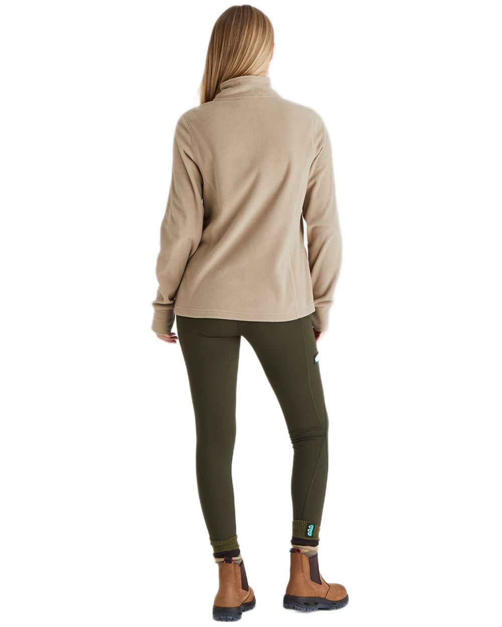 Roasted Cashew coloured Ridgeline Ladies Narvik Fleece on white background