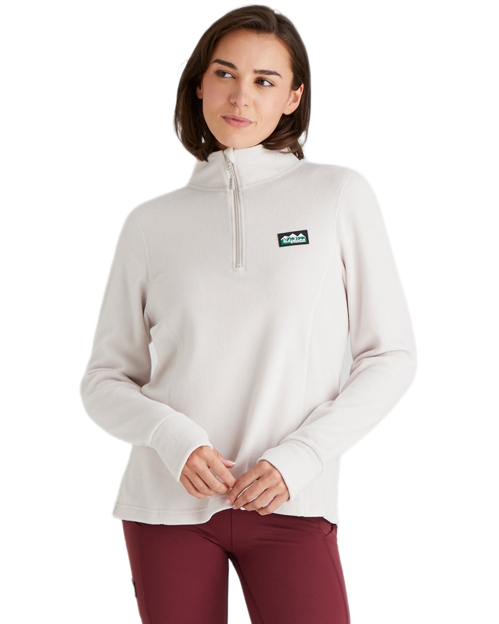 Stone coloured Ridgeline Ladies Narvik Fleece on white background