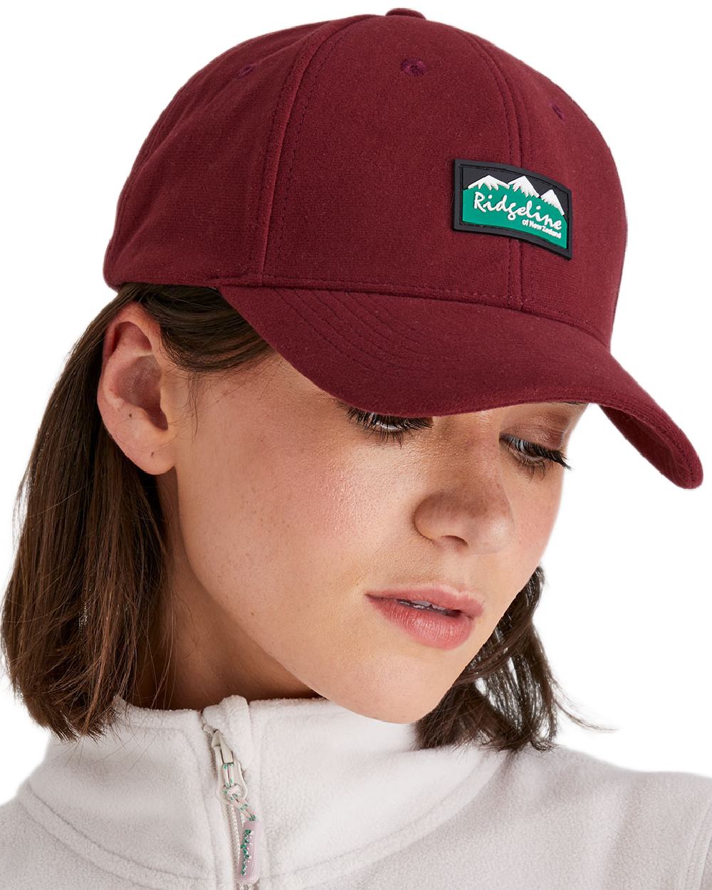 Winter Berry Coloured Ridgeline Monsoon Classic Cap on white background