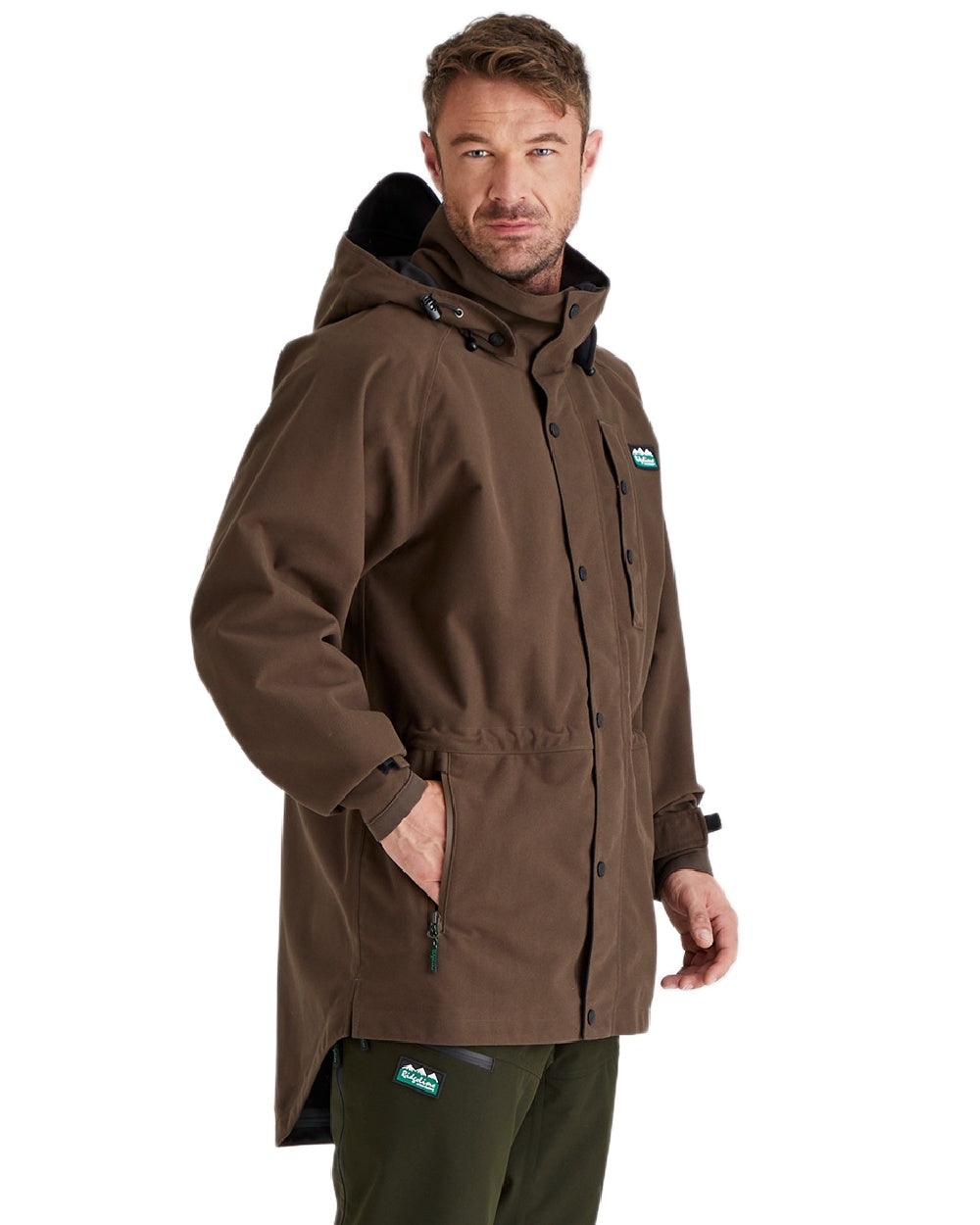 Bark Coloured Ridgeline Monsoon Classic Jacket On A White Background