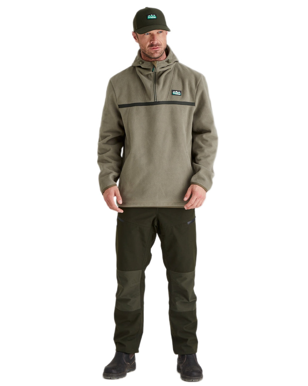 Deep Forest Coloured Ridgeline Monsoon Trucker Cap on white background