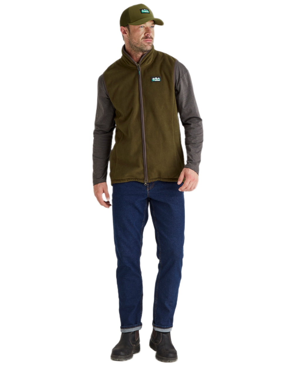 Teak Coloured Ridgeline Monsoon Trucker Cap on white background