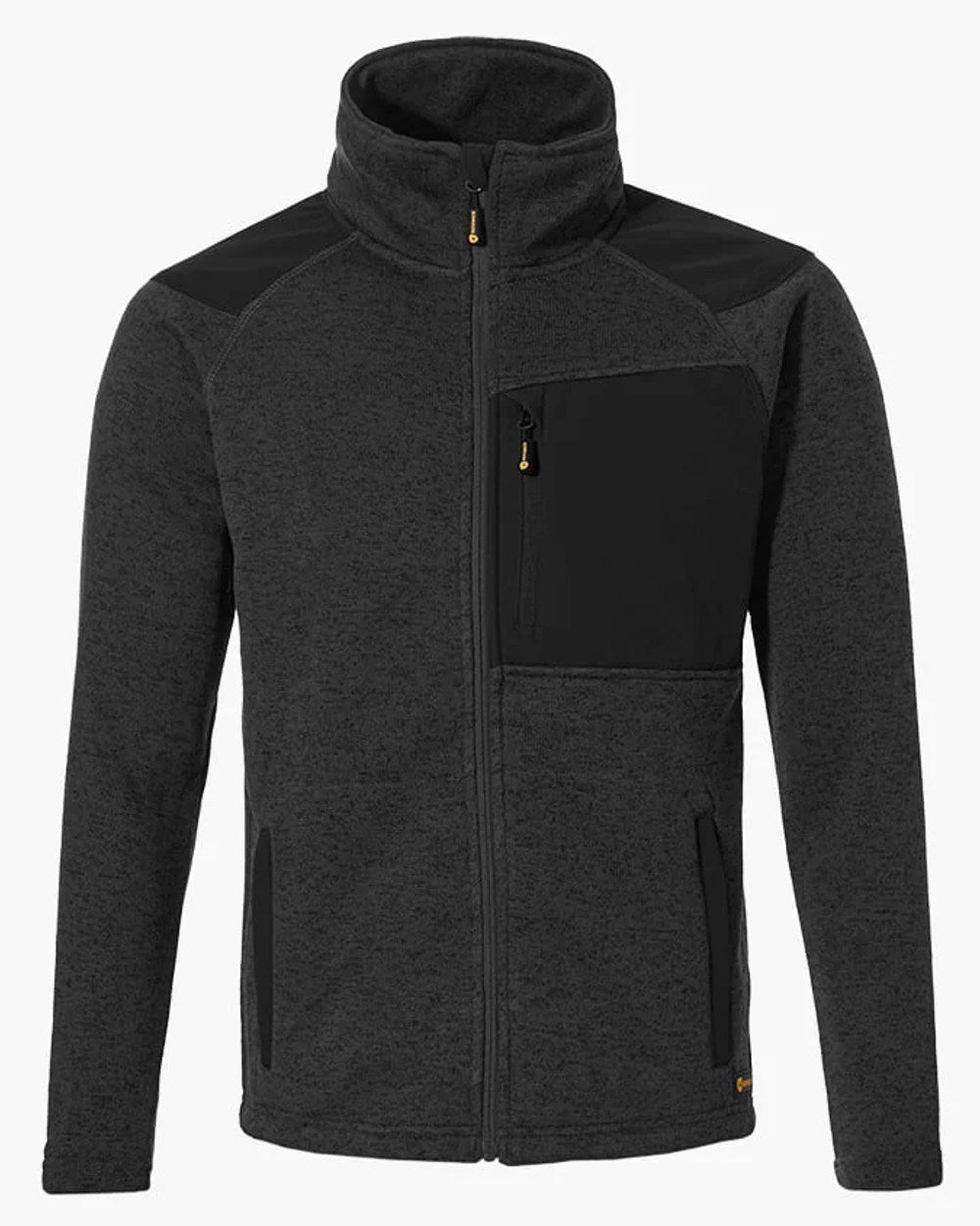 Anthracite coloured Rovince Mens Coarse Fleece Jacket on white background