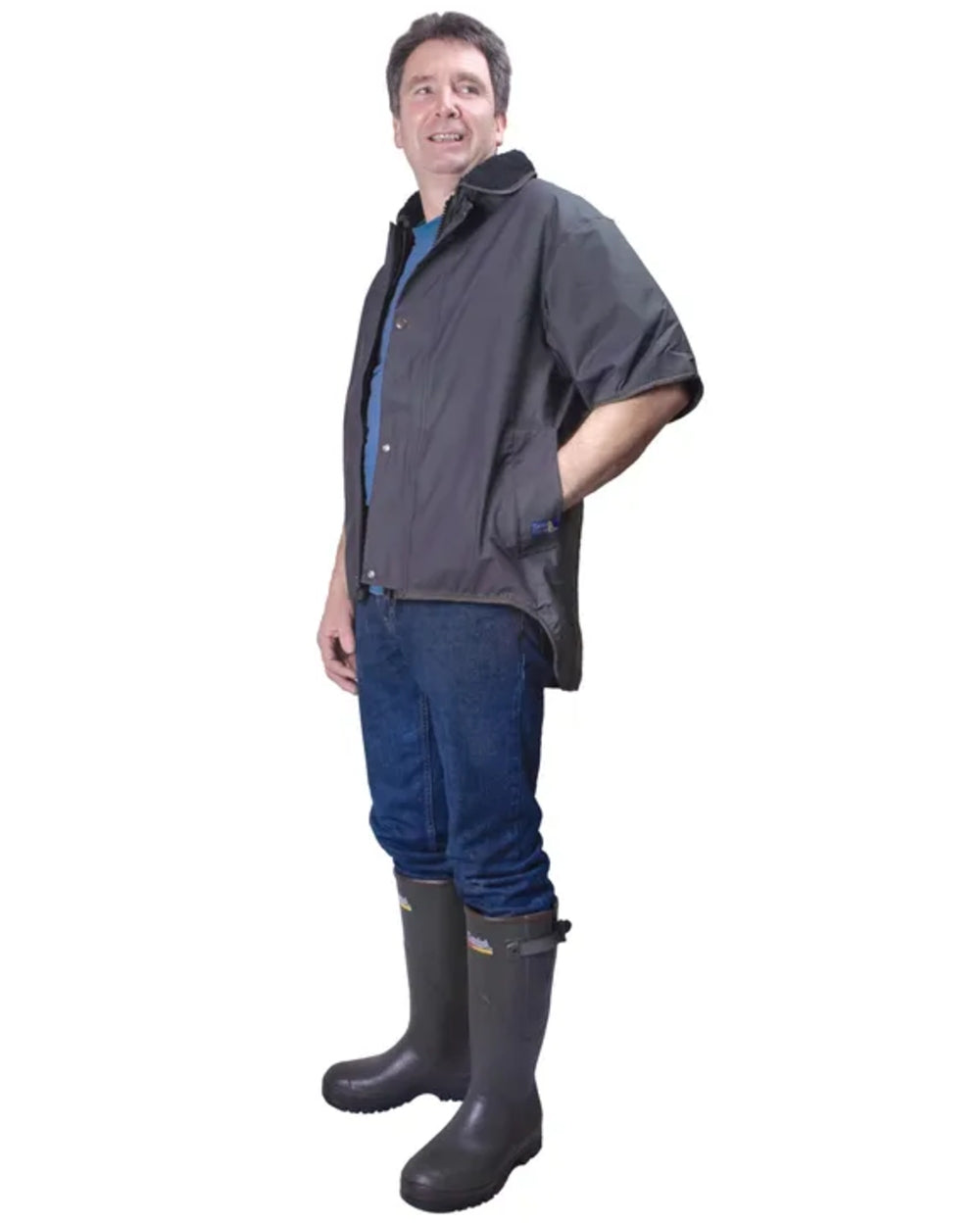 Navy Blue coloured Seal Flex Short Sleeved Vest on white background