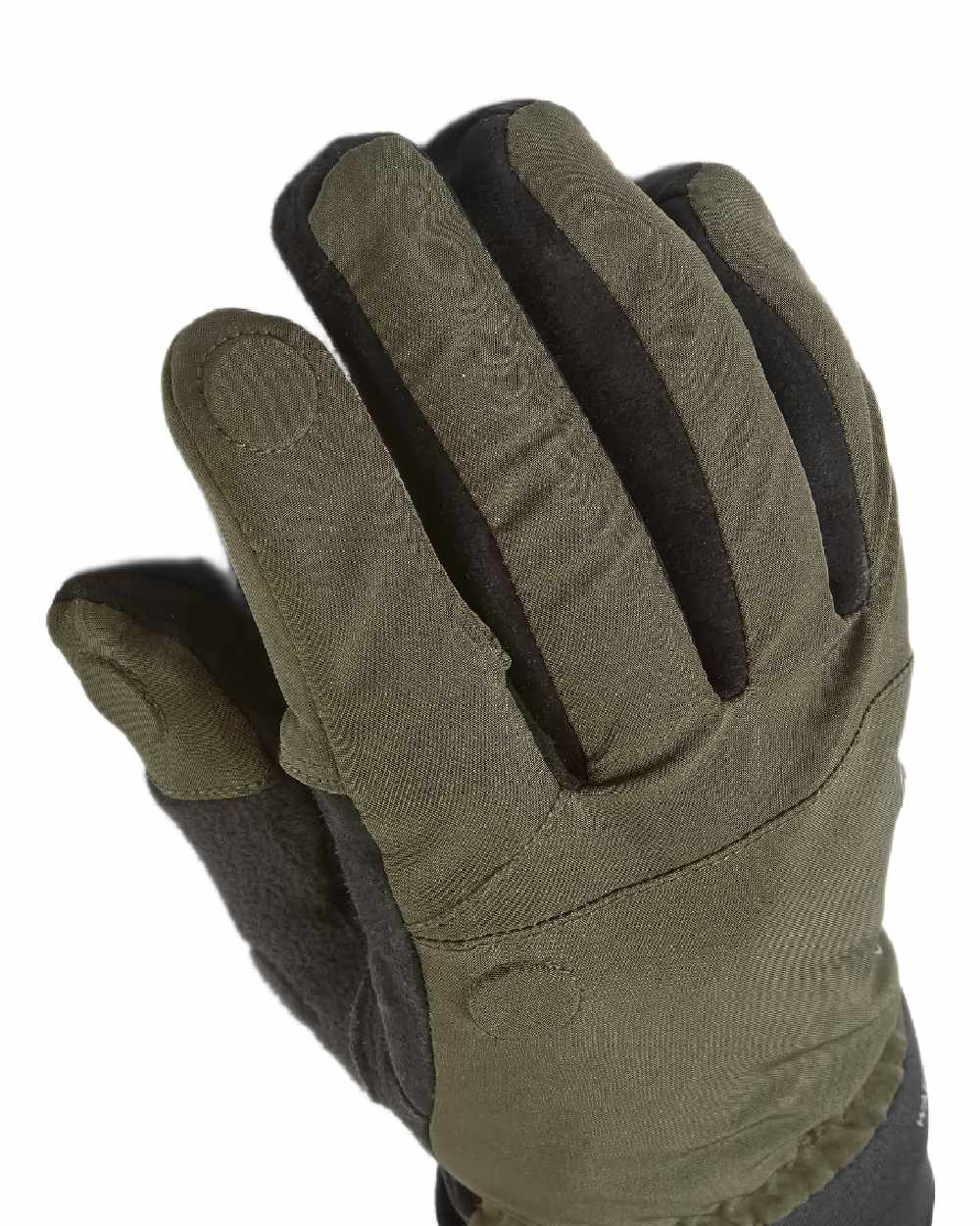 Olive Coloured Sealskinz Broome Waterproof All Weather Shooting Glove on white background