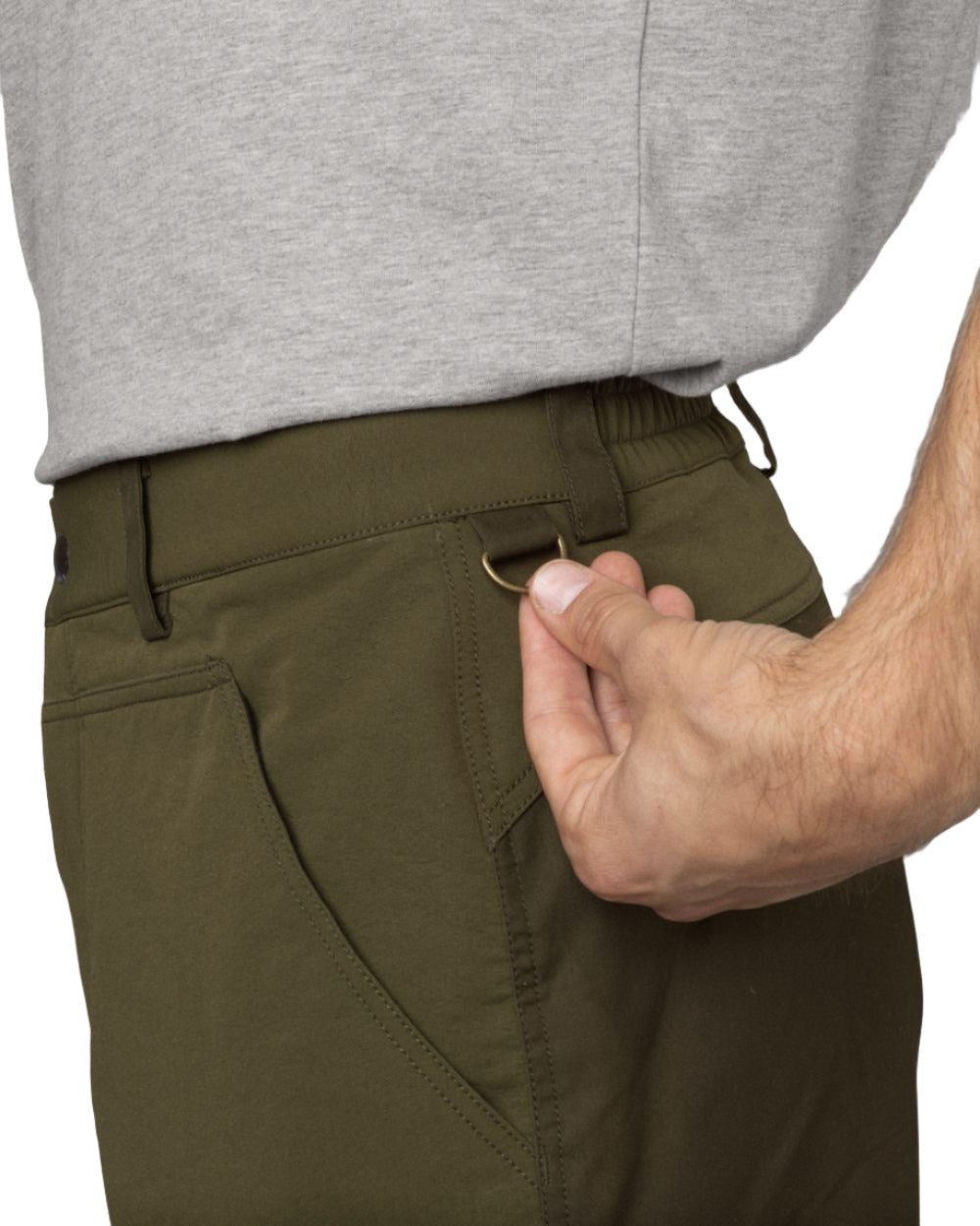 Light Pine Grizzly Brown Coloured Seeland Elm Shorts on white background