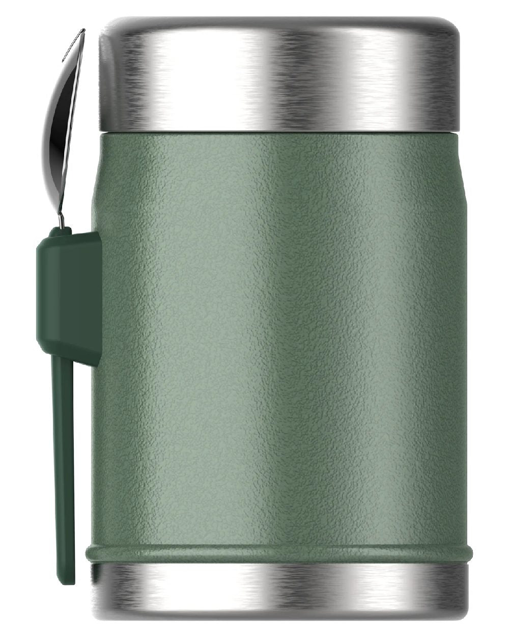 Hammertone Green coloured Stanley Classic Legendary Food Jar and Spork 0.4L on white background