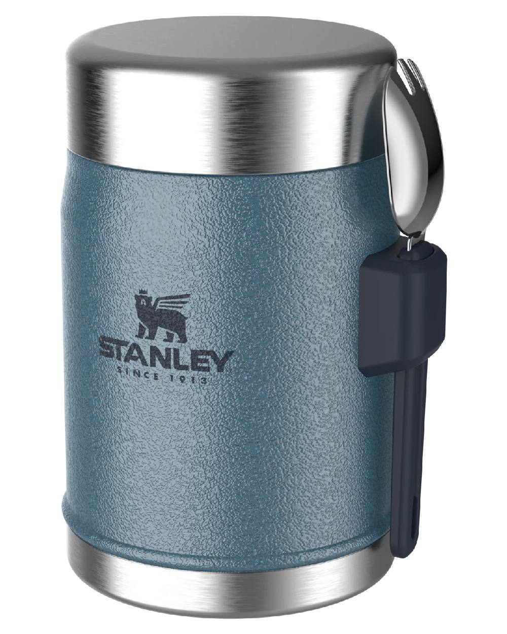 Hammertone Lake coloured Stanley Classic Legendary Food Jar and Spork 0.4L on white background