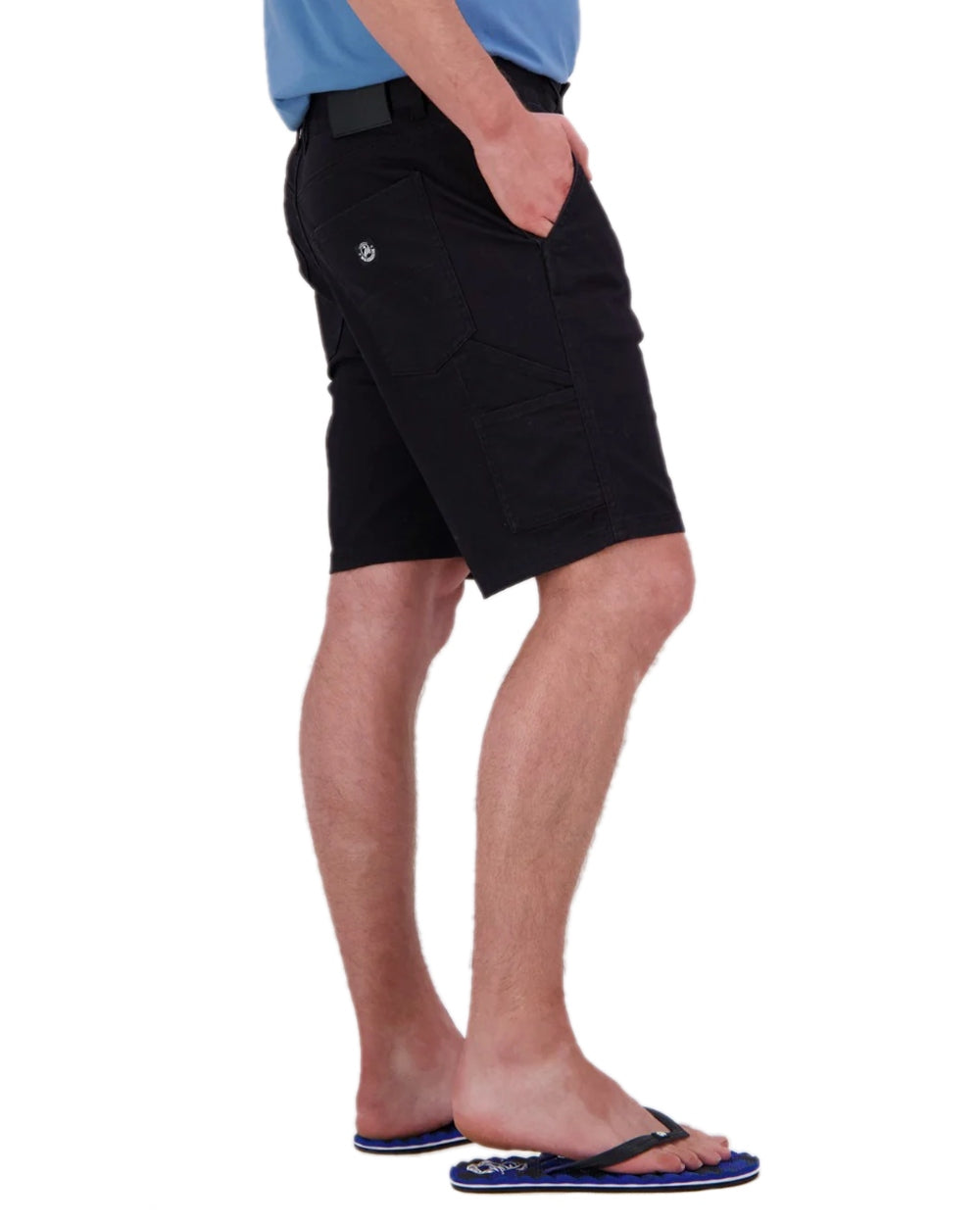 Black Coloured Swanndri Mens Glenbrook V3 Work Short on white background