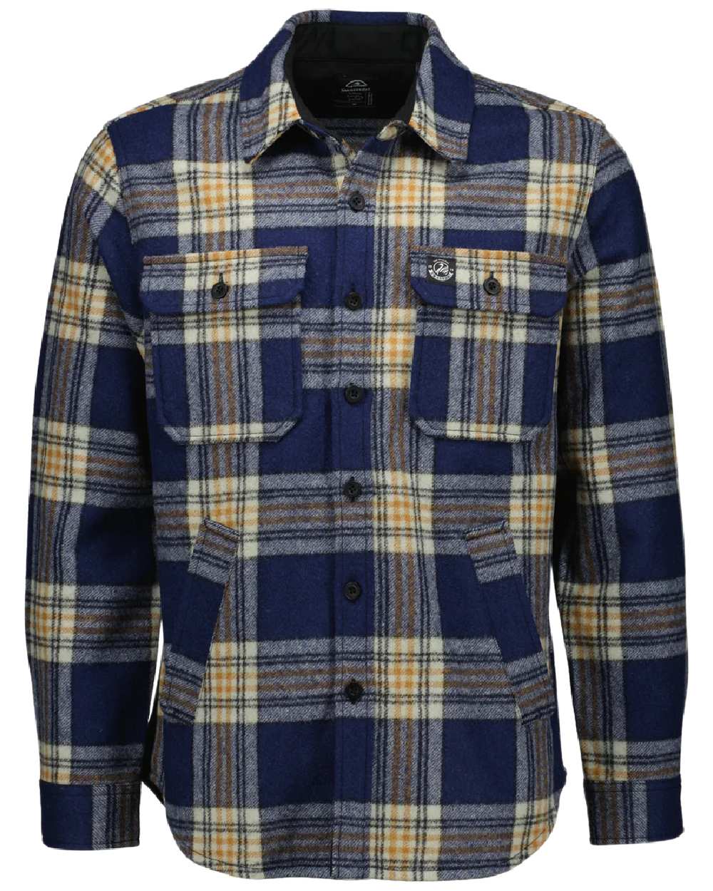 Atlantic Check Coloured Swanndri Mens Kiaraki V3 Wool Shacket on white background