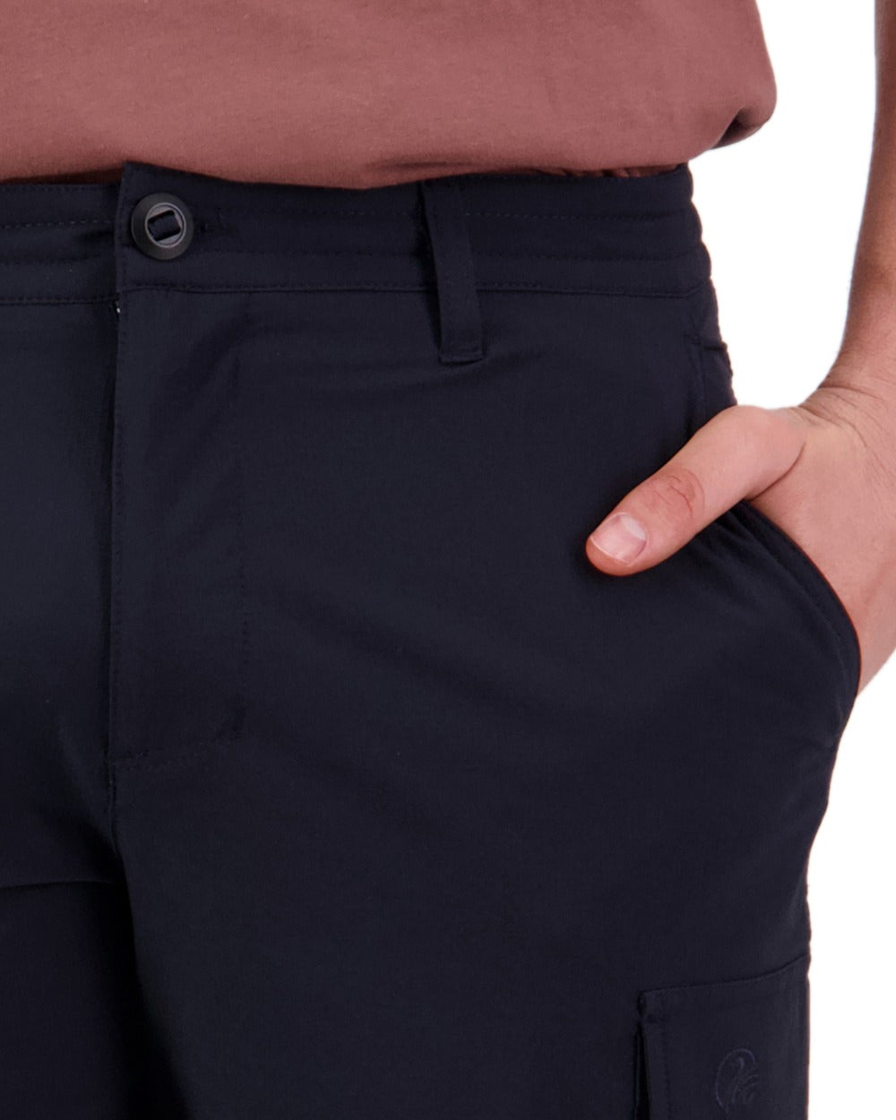 Navy Coloured Swanndri Mens Lawson Walk Shorts on white background