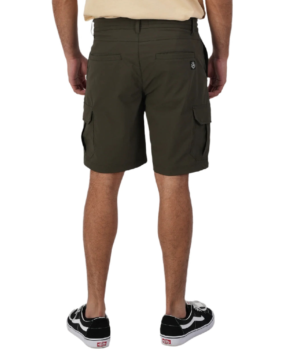Olive Coloured Swanndri Mens Lawson Walk Shorts on white background