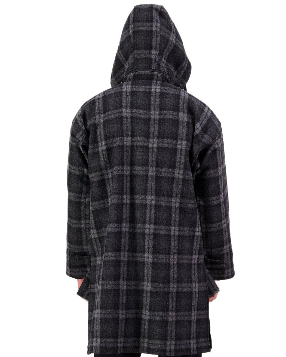 Edwards Check Coloured Swanndri Mens Mosgiel Wool Bushshirt with Zip-up Front on white background