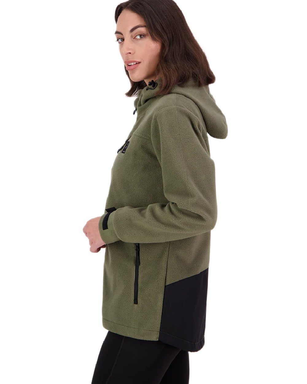 Forest Coloured Swanndri Womens High Rock Stormshield Jacket on white background