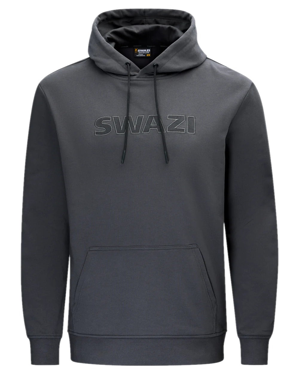 Granite Coloured Swazi Legend Hoodie on white background