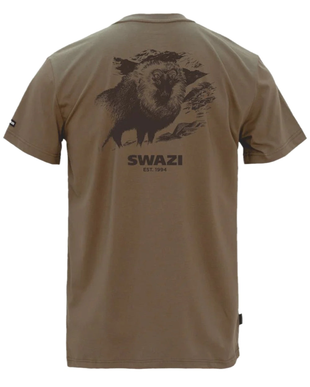 Tussock Coloured Swazi Mens Reverse Tahr Tee on white background