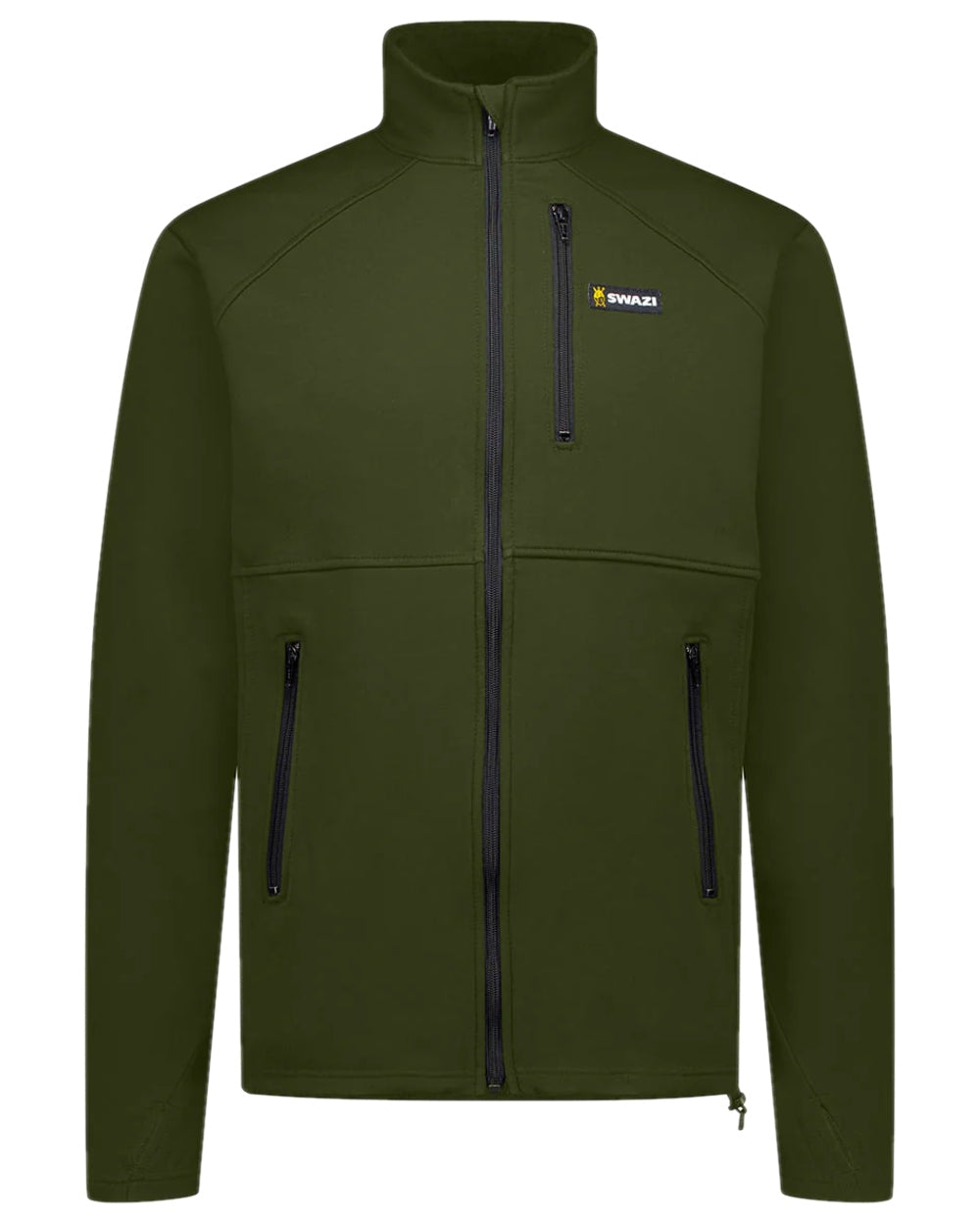 Olive Coloured Swazi Mens Stalker Jacket on white background