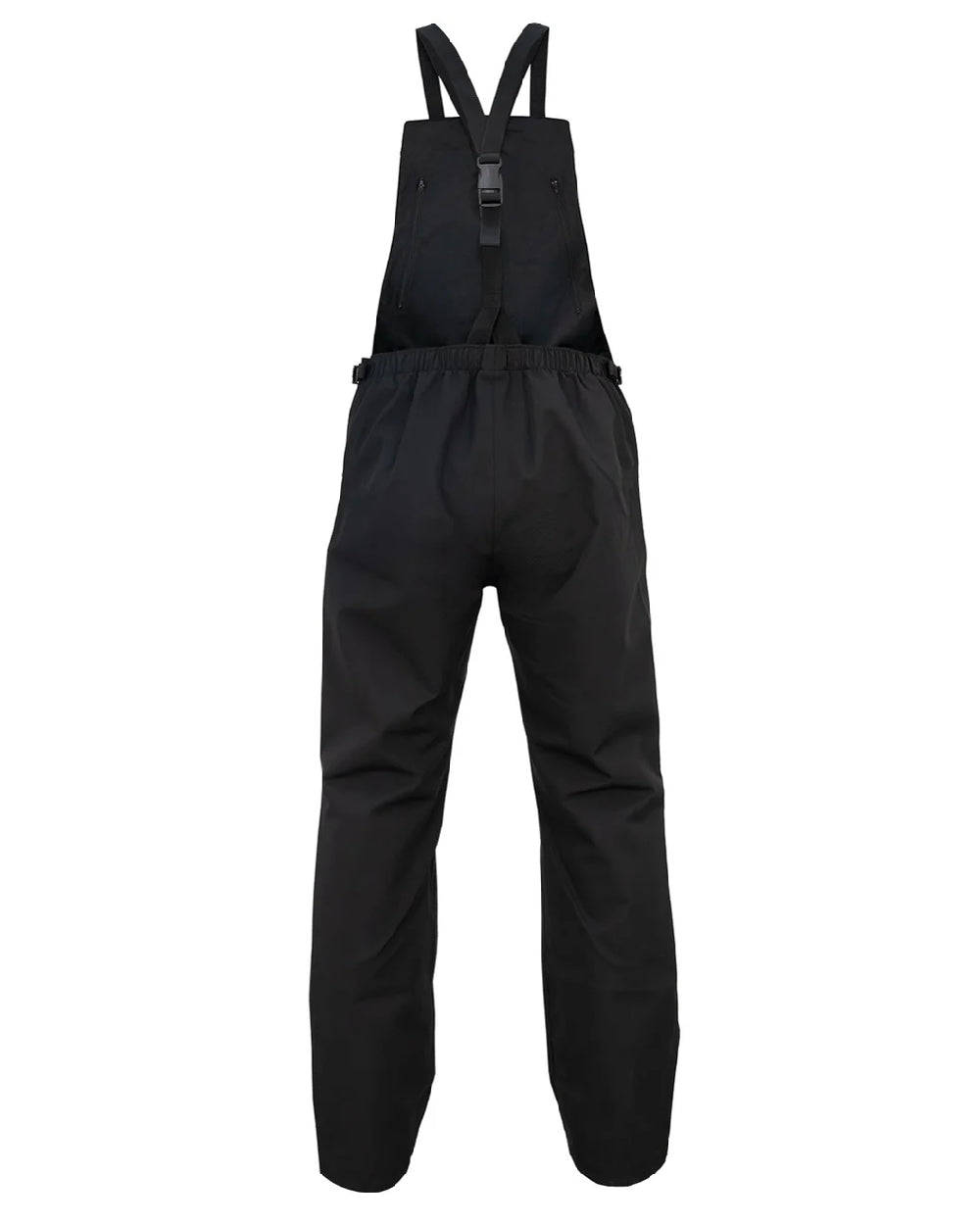 Black coloured Swazi Mens Torrent Bib Overpants on white background