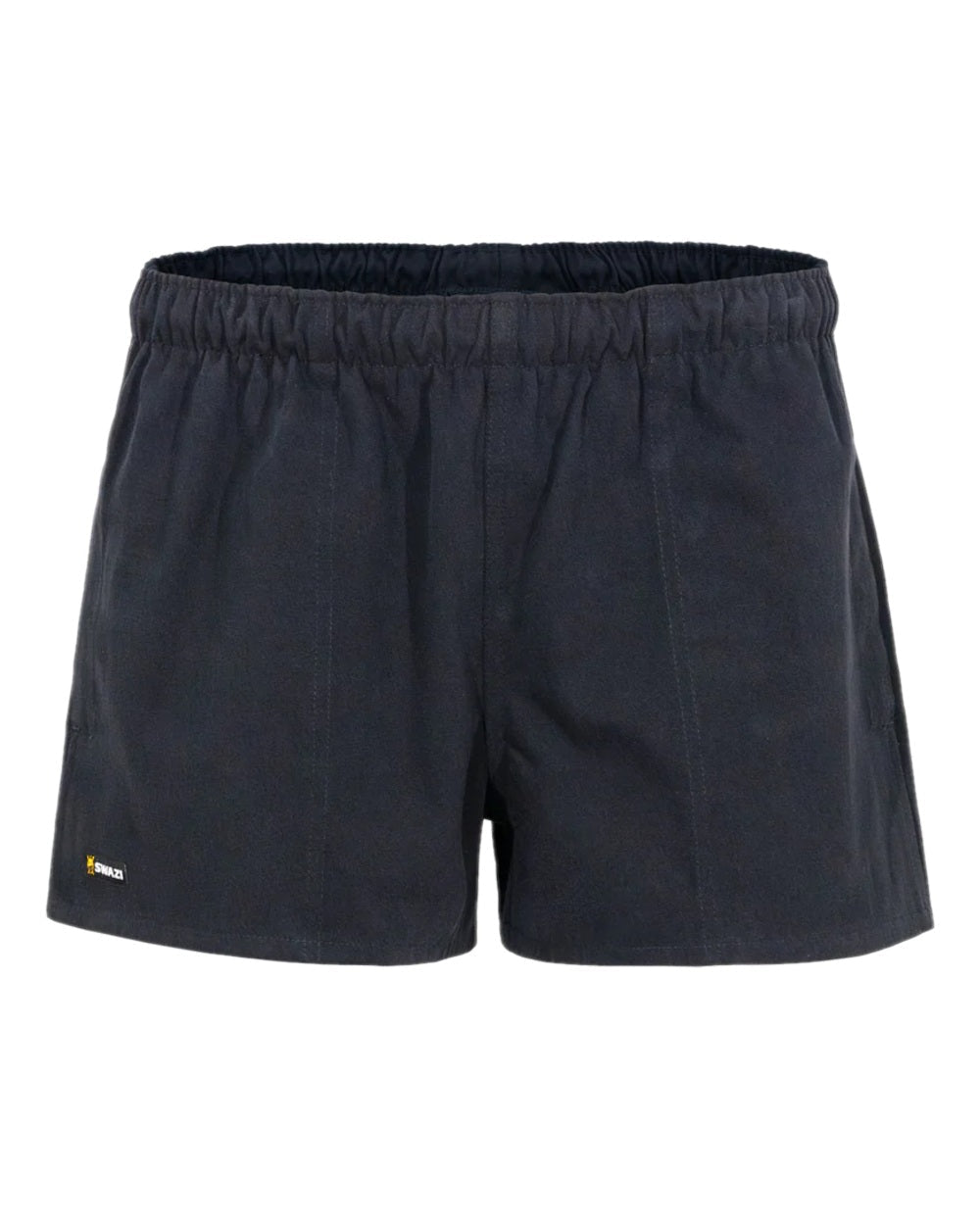 Black Coloured Swazi Moley Shorts on white background