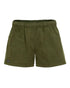 Olive Coloured Swazi Moley Shorts on white background