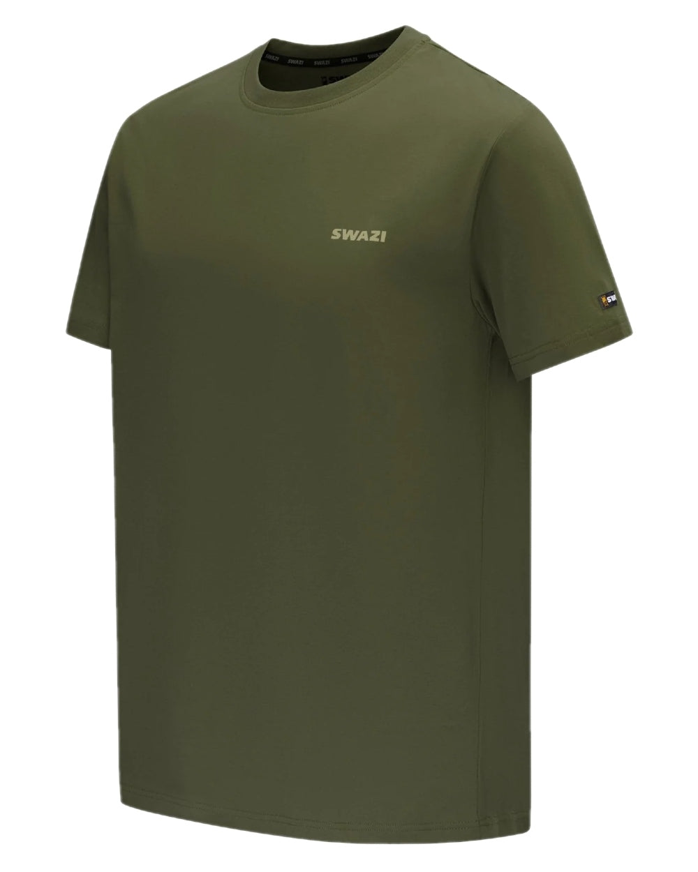 Olive Coloured Swazi Reverse Clan Tee on white background
