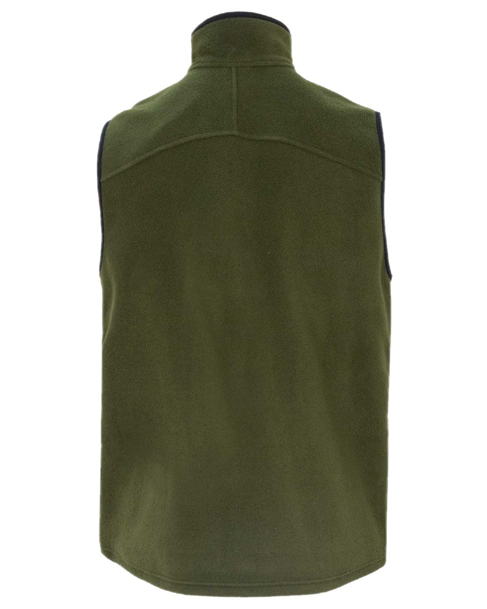 Olive Coloured Swazi Sherpa Vest on white background