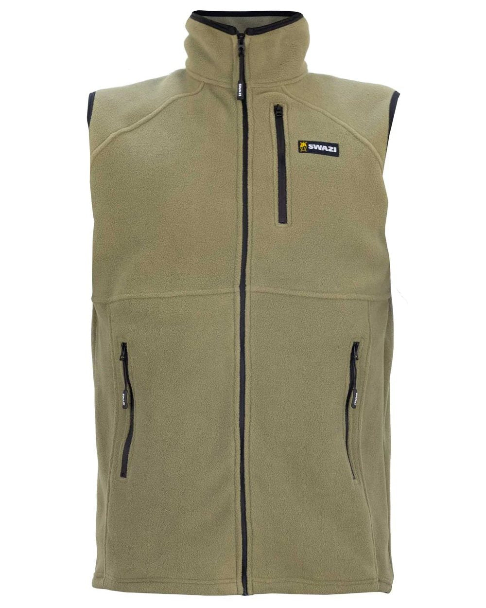 Tussock Coloured Swazi Sherpa Vest on white background