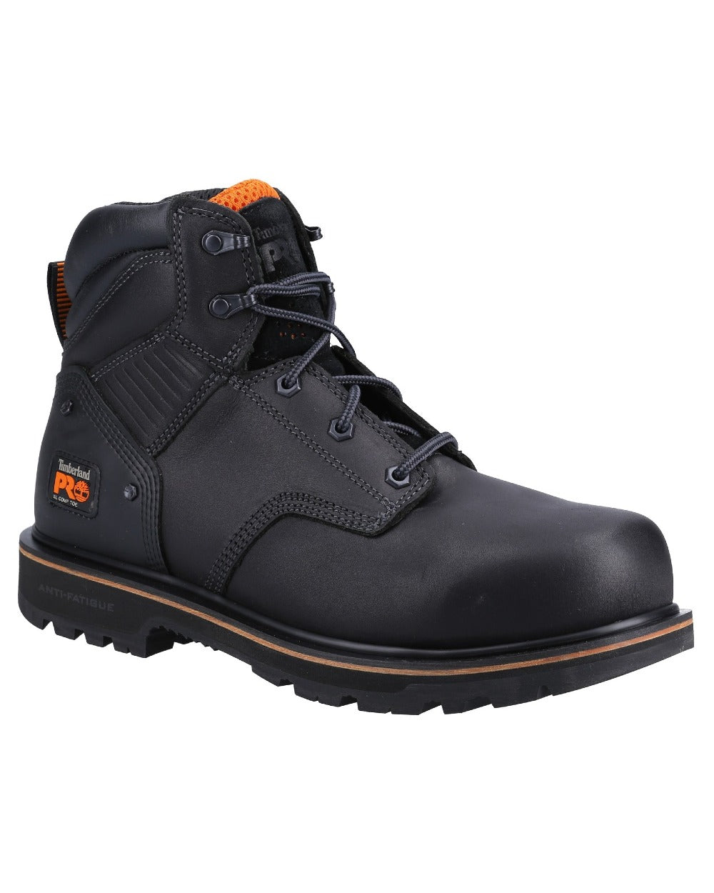 Black coloured Timberland Pro Ballast Safety Boots on white background