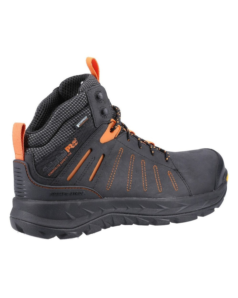 Black coloured Timberland Pro Trailwind Work Boots on white background