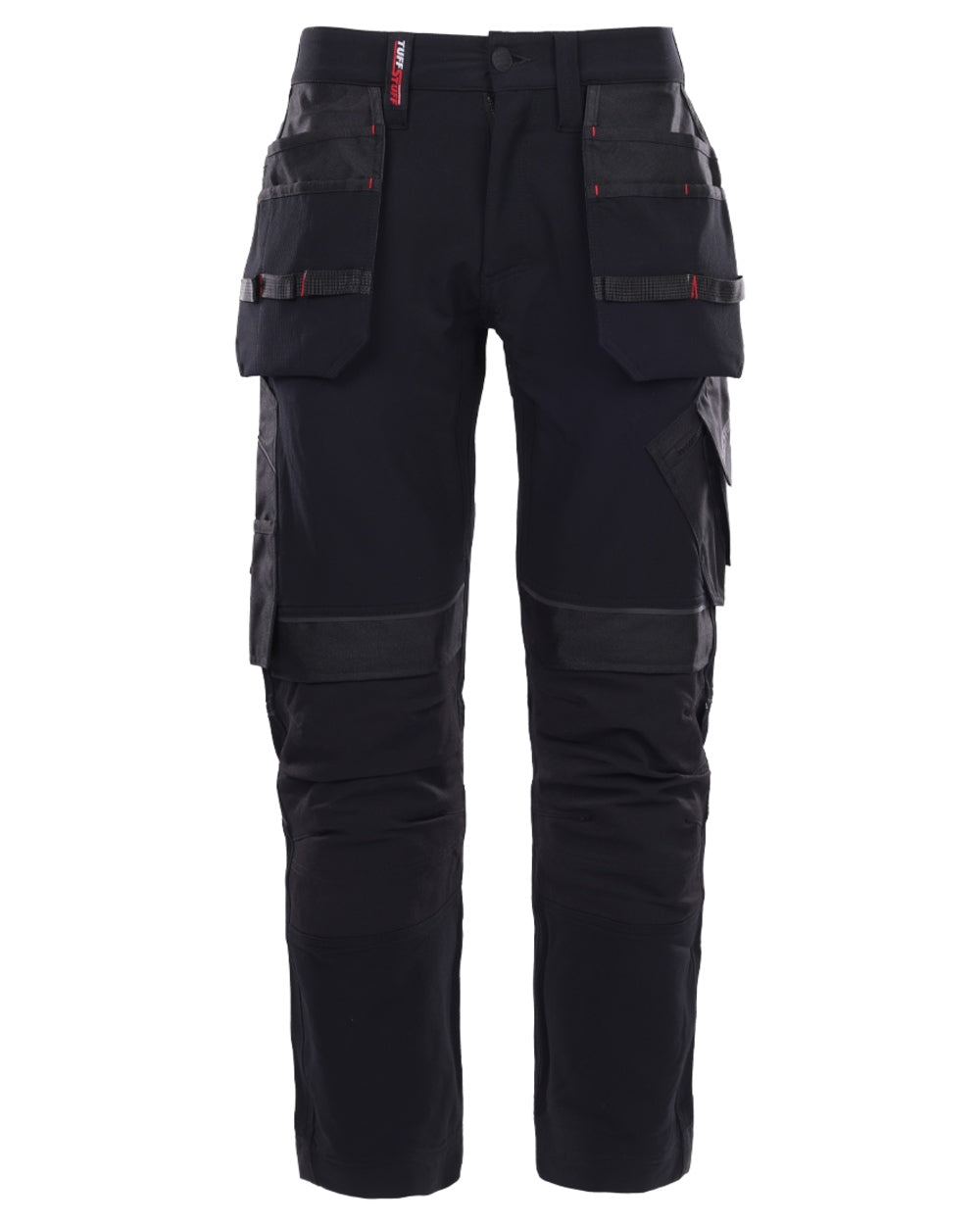 Black coloured TuffStuff Apex Flex Trousers on White background